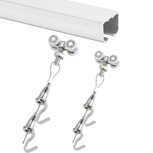 Bildgestützte Stange-System, Deckenmontage-Bild-Hängeschienen-System-Kit Multicolor Mehrere Größen(White,40in(101.6cm) Track) von WEITINGKKK