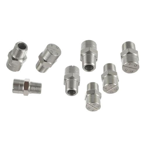 Düsen Spitze, 304 Edelstahl Hochdruck-Sprühdüse 65 Grad Mehrere Spezifikationen Packung mit 5/10(No.40: 3/8 (4.0 Mm Aperture),10pcs) von WEITINGKKK