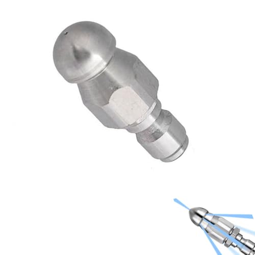 Düsen Spitze, Kanaldüse, Schnellverbinder aus Edelstahl, 1 Loch vorne, 3 oder 6 Löcher hinten, mehrere Packungsoptionen(1 Hole in Front/6 Holes in Back 3/8 Quick Plug,1pc) von WEITINGKKK