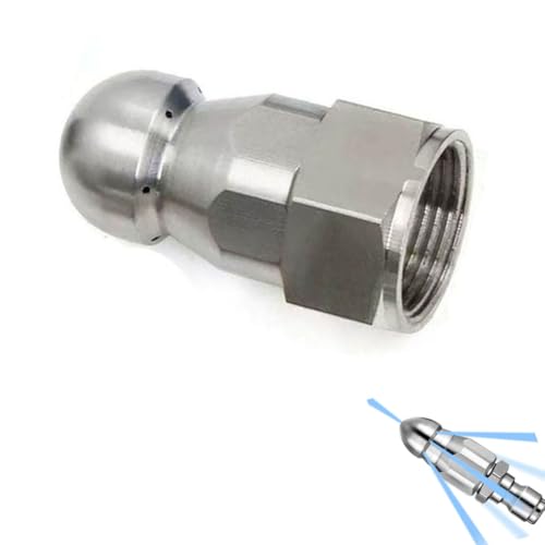 Düsen Spitze, Kanaldüse, Schnellverbinder aus Edelstahl, 1 Loch vorne, 3 oder 6 Löcher hinten, mehrere Packungsoptionen(1 Hole in Front/6 Holes in Back Inner Diameter 22mm,1pc) von WEITINGKKK