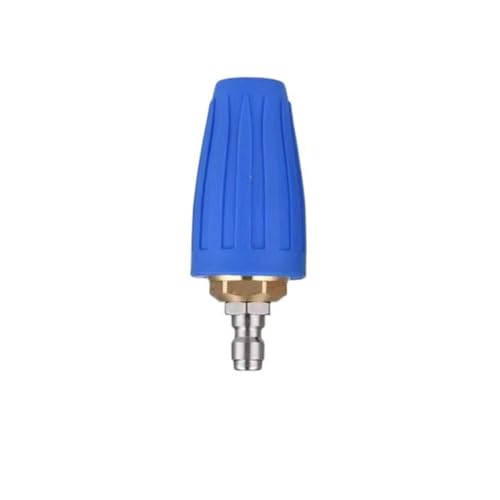 Düsen Spitze, Turbodüse, 2er-Pack, mehrere Größen, mehrfarbig, 4000 PSI, 360° rotierender Sprühstrahl, 1/4 Zoll Schnellanschluss(Blue (Aluminum 4000psl),Rotating nozzle hole diameter 0.9mm (0.035in)) von WEITINGKKK