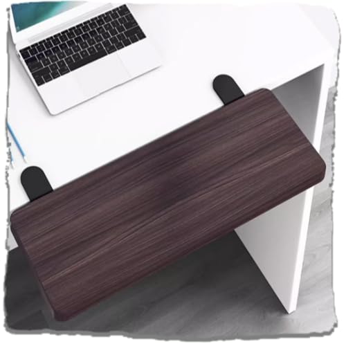 Erweiterungsfach für den Tisch, Schreibtisch-Verlängerungstablett, 90° zusammenklappbar, Arbeitsplatten-Verlängerung, Klemme an der Computer-Armlehnenablage, ergonomische Tastaturplattform, 25 Zoll, 3 von WEITINGKKK