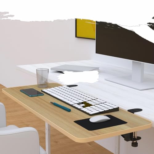 Erweiterungsfach für den Tisch, Schreibtisch-Verlängerungstablett ohne Bohren, 20" 24" 27" 30" Handgelenkstütze, klappbare Tastaturablage, Ellenbogen-Arm-Stützplattform, for Sitz-Steh-Schreibtische(Ye von WEITINGKKK