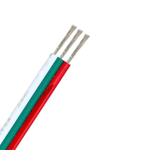 Flexibler Kupferdraht, 3-poliger Draht, verzinntes Kupfer, 18/20/22 AWG, Elektrokabel, 5–100 Meter(18awg,100meter) von WEITINGKKK
