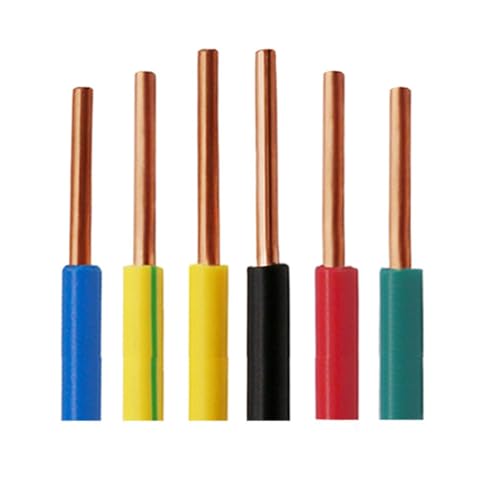 Flexibler Kupferdraht, Einadriger isolierter elektrischer Kupferdraht for die Verkabelung, mehrfarbig, mehrere Größen(Blue,5meter 10AWG 6mm2) von WEITINGKKK