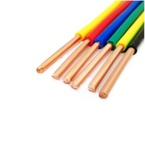 Flexibler Kupferdraht, Kabelkanal, elektrisch, PVC, einadrig, massives Kupferkabel, mehrfarbig, 1–6 mm², 10–14 AWG, 5–20 m(Black,20meter 10 AWG) von WEITINGKKK