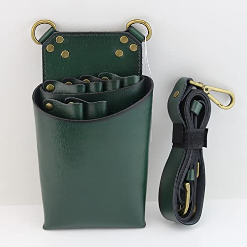 Friseur Tasche, Friseur Schere Tasche Rindsleder Leder Werkzeug Organizer Taille Schulter Pack Multicolor(B) von WEITINGKKK