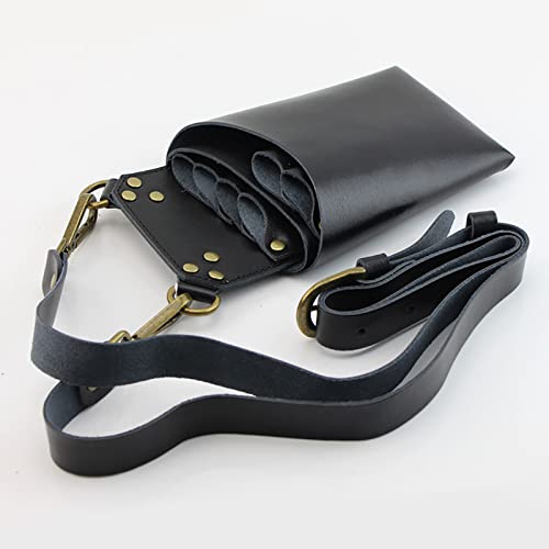 Friseur Tasche, Friseur Schere Tasche Rindsleder Leder Werkzeug Organizer Taille Schulter Pack Multicolor(C) von WEITINGKKK