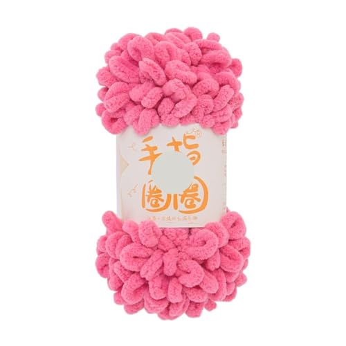 Hakenfeder, 100 g Faden 10 mm 8 Meter Polyester Handgestrickt Home Gestrickte Decke Kissen Schal Häkeln Stricken(Color-6) von WEITINGKKK