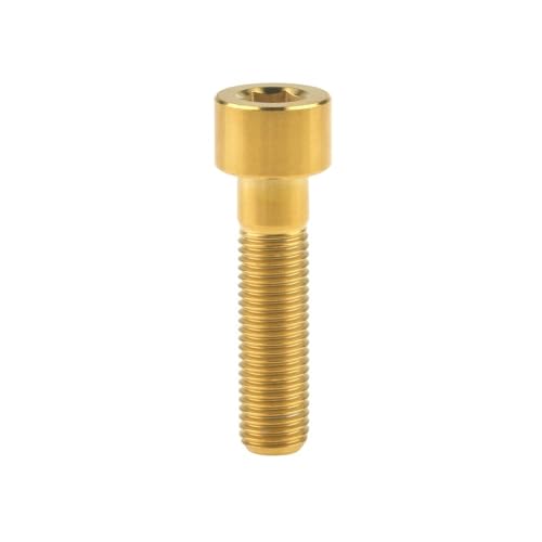 Kopfschrauben, 4er-Pack M10 Titanschrauben 1,25/1,5 mm Pitch Innensechskant Mehrfarbig Mehrere Größen(Gold,40MM-M10 1.25) von WEITINGKKK