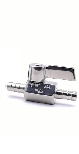 Kugelhähne im Innern, 304 Edelstahl Kugelhahn Schlauch Widerhaken Gewinde Adapter Rückwärtsgriff Mehrere Größen(BSP3I4 Male-20mm) von WEITINGKKK
