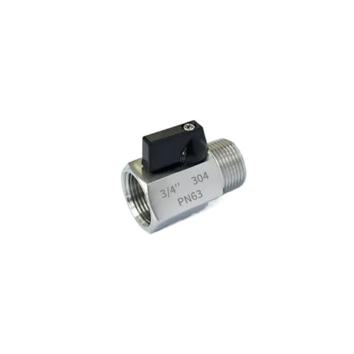 Kugelhähne im Innern, 304 SS BSP M/F Gewinde Ablasskugelhahn Adapter Anschluss - Mehrfarbig Mehrere Größen(Black Female-male,BSP1I8) von WEITINGKKK