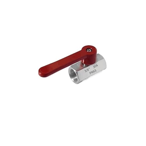Kugelhähne im Innern, Kugelhahn aus Edelstahl 304 mit langem Griff, Adapteranschluss, mehrfarbig, mehrere Größen(Red Female,BSP1) von WEITINGKKK