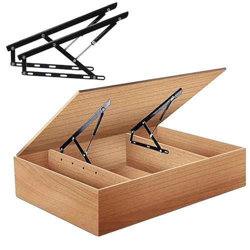Luftsprung der Kamel, 2Pcs Doppelbett Rahmen Heben Hydraulische Stange Klapp Lift Up Frühling Scharniere Pneumatische Lagerung Bett Lift Mechanismus(90cm/3FT) von WEITINGKKK