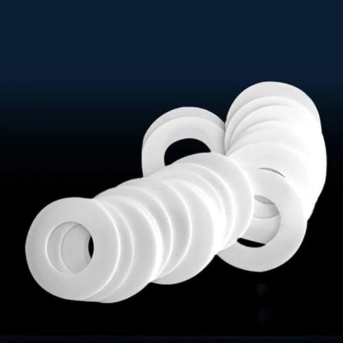 Polytetrafluorethylenfolien, 20 Stück PTFE-Dichtungen, flache Unterlegscheiben, 2 mm, weiß, mehrere Größen, Temperaturbereich: -180 bis +300 Grad Celsius(20x30x2mm) von WEITINGKKK