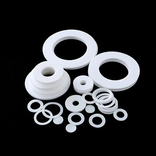 Polytetrafluorethylenfolien, 50 Stück PTFE-Flanschdichtungsscheibe, 1,5 mm Dicke, Innendurchmesser, mehrere Größen(22x28x1.5mm) von WEITINGKKK