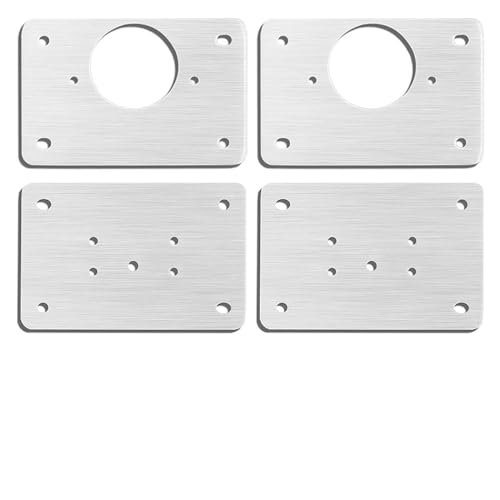 Scharnierreparatur, 1/2/4/10 stücke Edelstahl Scharnier Reparatur Platte for Schrank Möbel Schublade Tisch Hardware(2pc a B) von WEITINGKKK