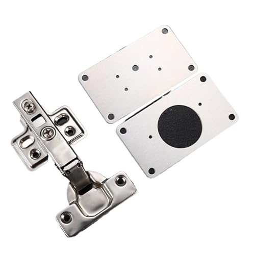 Scharnierreparatur, Scharnier-Befestigungsplatte aus Edelstahl for Schränke und Kleiderschränke, 2 Stück(1pcs B) von WEITINGKKK