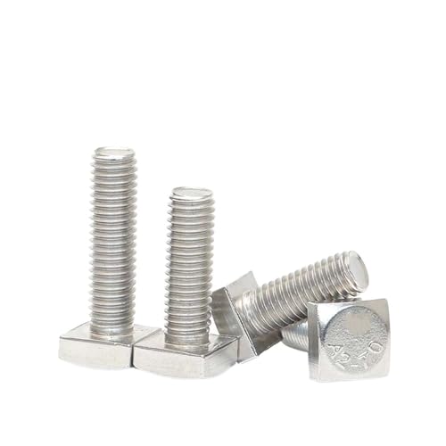 Schraube mit Vierkantkopf, GB35 Vierkantschrauben Schrauben 304 Edelstahl M4 M5 M6 M8 M10 M12 A2-70 Vollgewinde Vierkantschrauben(M6x20mm 10pcs) von WEITINGKKK