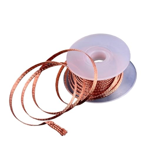 Schweißkern, Entlötgeflechtband, Kupferlötlitze, mehrere Größen, 1,0–4,0 mm x 1,5–3,0 m(1.0mm*3.0Meters) von WEITINGKKK