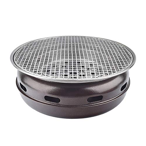 Tragbarer BBQ-Grill, BBQ Grill Verzinktes Blech mit Wasserbecken 34,5x13cm for 6-8 Personen Multicolor(C) von WEITINGKKK