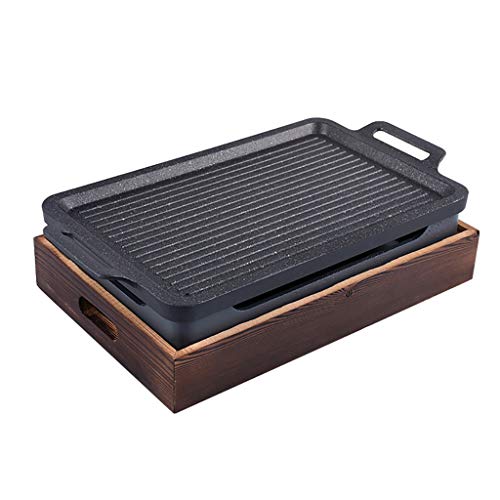 Tragbarer BBQ-Grill, Koreanischer Alkoholkocher, BBQ-Grill, Aluminiumlegierung, for drinnen und draußen, mehrere Größen(31cm*20.5cm) von WEITINGKKK