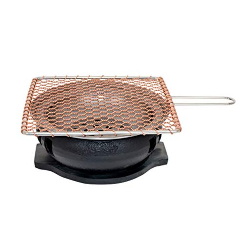 Tragbarer BBQ-Grill, Koreanischer BBQ-Grill, Gusseisen, 31 cm x 13,5 cm, for 5–10 Personen, for drinnen und draußen, 11 Stück, mehrfarbig(H) von WEITINGKKK