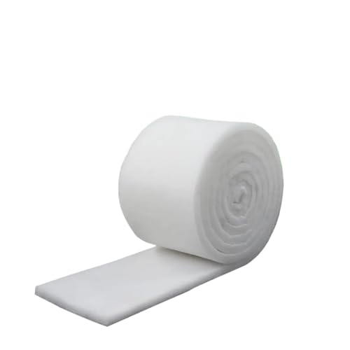 WEITINGKKK Aquarium Filtermedien-Kissen, Aquarium Filterwatte Rolle Medienpad Weiß 120x10x2 cm von WEITINGKKK