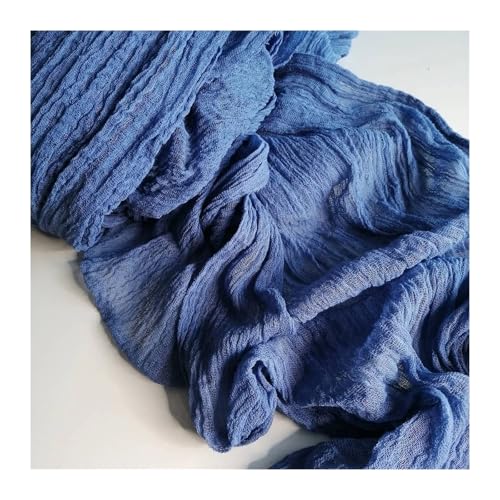 WEITINGKKK Cheesecloth Tischläufer, Gaze-Tischdecke, 4er-Pack, mehrere Größen, Mehrfarbig, Polyester(Blue,90X180cm) von WEITINGKKK