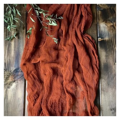 WEITINGKKK Cheesecloth Tischläufer, Gaze-Tischdecke 3er-Pack Mehrfarbig 40x275cm(Red) von WEITINGKKK