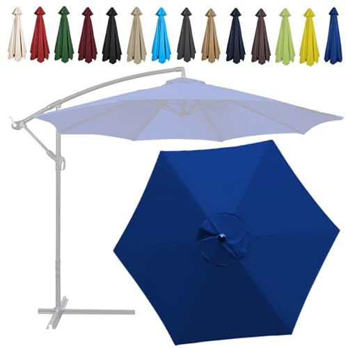 WEITINGKKK Ersetzen Sie den Sonnenschirm, Ersatz-Freiarm-Sonnenschirmdach, Mehrfarbig, 6 oder 8 Rippen, 2 m, 2,7 m, 3 m(Royal Blue,6 ribs-2m(6.5ft)) von WEITINGKKK