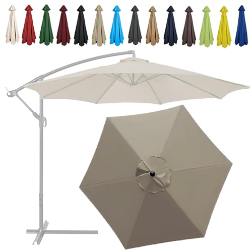 WEITINGKKK Ersetzen Sie den Sonnenschirm, Ersatz-Freiarm-Sonnenschirmdach, Mehrfarbig, 6 oder 8 Rippen, 2 m, 2,7 m, 3 m(Top Color,6 Ribs-2.7m(8.8ft)) von WEITINGKKK