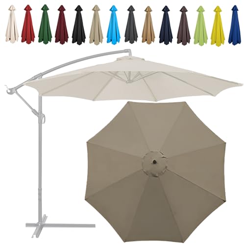 WEITINGKKK Ersetzen Sie den Sonnenschirm, Ersatz-Freiarm-Sonnenschirmdach, Mehrfarbig, 6 oder 8 Rippen, 2 m, 2,7 m, 3 m(Top Color,8 Ribs-2.7m(8.8ft)) von WEITINGKKK