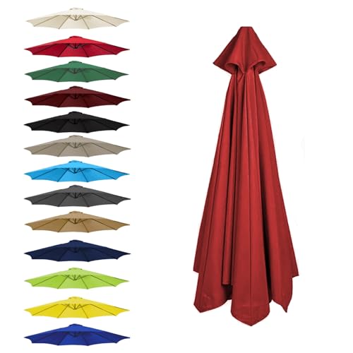 WEITINGKKK Ersetzen Sie den Sonnenschirm, Ersatz-Sonnenschirm-Überdachung, Mehrfarbig, for 6 oder 8 Rippen, mehrere Größen(Red,8 Ribs: 200CM/6.5FT) von WEITINGKKK