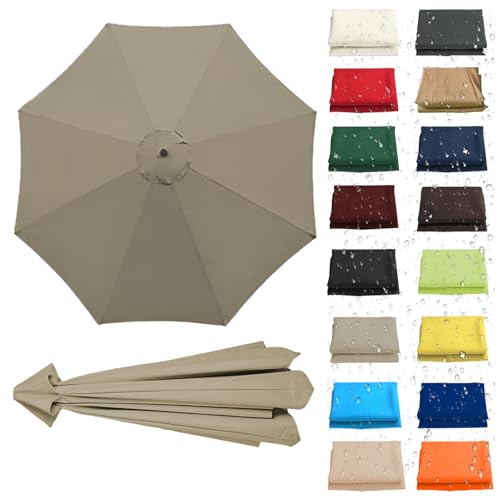 WEITINGKKK Ersetzen Sie den Sonnenschirm, Ersatz-Sonnenschirm-Überdachung, Stoffbezug for 6 oder 8 Rippen, Mehrfarbig, mehrere Größen, wasserdicht(Top Color,8 Ribs: 350CM/11.5FT) von WEITINGKKK