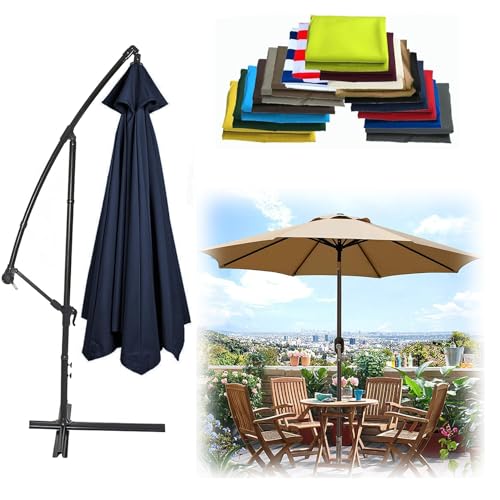 WEITINGKKK Ersetzen Sie den Sonnenschirm, Ersatz-Sonnenschirmdach for 6 oder 8 Arme, Mehrfarbig, mehrere Größen(Navy Blue,8 Ribs: 300CM/9.8FT) von WEITINGKKK