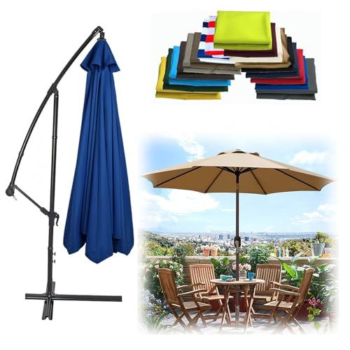 WEITINGKKK Ersetzen Sie den Sonnenschirm, Ersatz-Sonnenschirmdach for 6 oder 8 Arme, Mehrfarbig, mehrere Größen(Sapphire,8 Ribs: 250CM/8.2FT) von WEITINGKKK