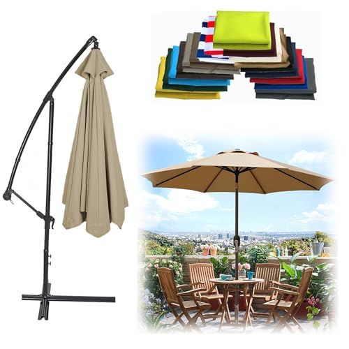 WEITINGKKK Ersetzen Sie den Sonnenschirm, Ersatz-Sonnenschirmdach for 6 oder 8 Arme, Mehrfarbig, mehrere Größen(Top Color,8 Ribs: 200CM/6.5FT) von WEITINGKKK