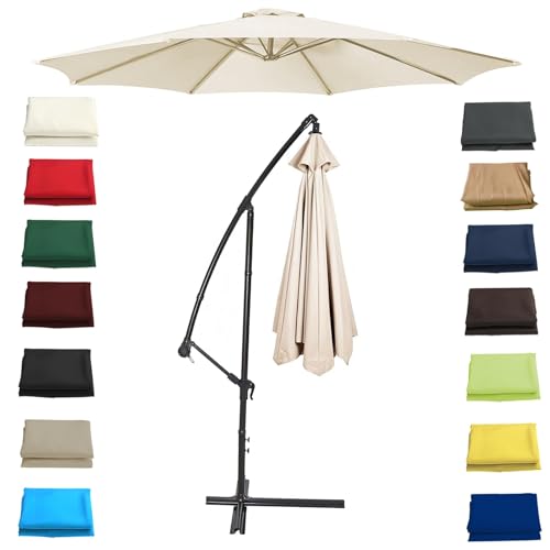 WEITINGKKK Ersetzen Sie den Sonnenschirm, Ersatz-Sonnenschirmdach for 6- und 8-Strang-Schirme, 200–350 cm, Mehrfarbig(Beige,8 Ribs: 300CM/9.8FT) von WEITINGKKK
