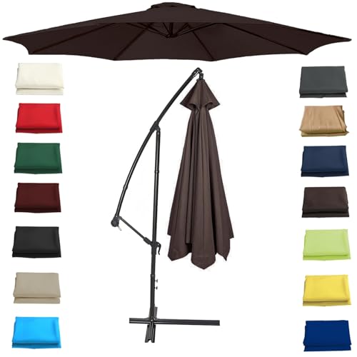 WEITINGKKK Ersetzen Sie den Sonnenschirm, Ersatz-Sonnenschirmdach for 6- und 8-Strang-Schirme, 200–350 cm, Mehrfarbig(Brown,8 Ribs: 300CM/9.8FT) von WEITINGKKK