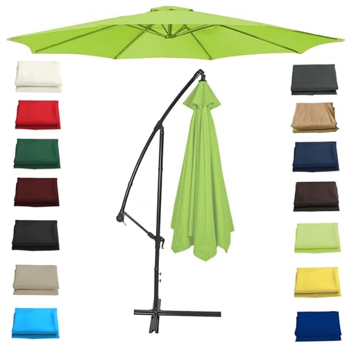 WEITINGKKK Ersetzen Sie den Sonnenschirm, Ersatz-Sonnenschirmdach for 6- und 8-Strang-Schirme, 200–350 cm, Mehrfarbig(Grass Green,6 Ribs: 250CM/8.2FT) von WEITINGKKK