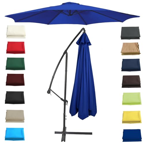 WEITINGKKK Ersetzen Sie den Sonnenschirm, Ersatz-Sonnenschirmdach for 6- und 8-Strang-Schirme, 200–350 cm, Mehrfarbig(Sapphire,8 Ribs: 270CM/8.8FT) von WEITINGKKK
