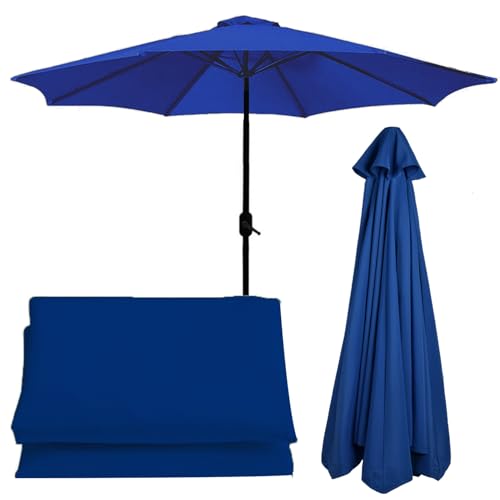 WEITINGKKK Ersetzen Sie den Sonnenschirm, Ersatzschirmdach for Sonnenschirm mit 6 oder 8 Streben, 2–3 m (6,5–9,8 Fuß), Mehrfarbig(Royal Blue,8 Ribs-2.7m(8.8ft)) von WEITINGKKK