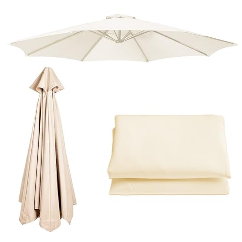 WEITINGKKK Ersetzen Sie den Sonnenschirm, Terrassenschirm, Sonnenschirm, Ersatzdach, Mehrfarbig, 6–8 Rippen, 2–3 m(White,8 Ribs-2.7m(8.8ft)) von WEITINGKKK