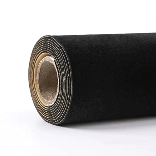 Düsen Spitze, Selbstklebende Samt-Flock-Stoff-Liner-Rolle 50cm x 150cm Multicolor(Black) von WEITINGKKK