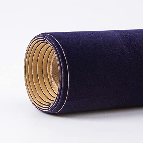Düsen Spitze, Selbstklebende Samt-Flock-Stoff-Liner-Rolle 50cm x 150cm Multicolor(Dark Blue) von WEITINGKKK