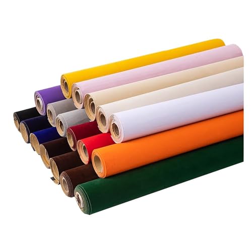 Düsen Spitze, Selbstklebende Samt-Flockfilz-Stoffrolle, 50 cm x 150 cm, mehrfarbig(Dark Red,3pcs) von WEITINGKKK
