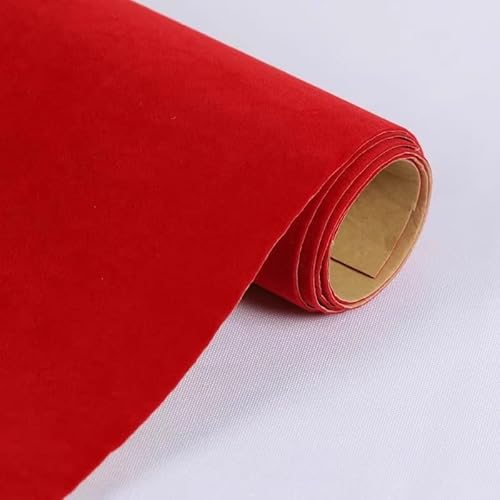 Düsen Spitze, Selbstklebende Samt-Flockstoff-Einlage for die Aufbewahrung von Bastelutensilien, 50 cm x 150 cm, mehrfarbig, Mehrfachpackung(Red,3pcs) von WEITINGKKK