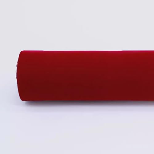 Düsen Spitze, Selbstklebende Samtstoffrolle, 50 cm x 150 cm, 1er-, 2er-, 3er-, 5er-Pack, mehrfarbig(Burgundy,5pcs) von WEITINGKKK