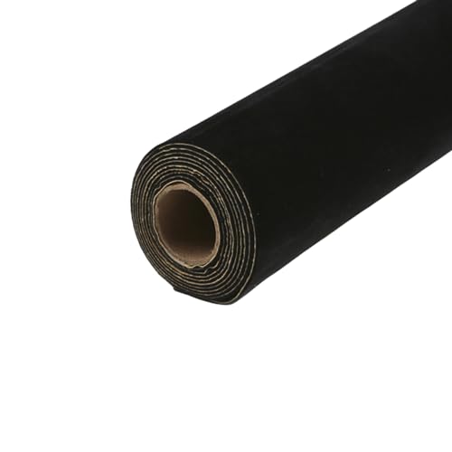 WEITINGKKK Samt Filz Blatt, Selbstklebende beflockte Samtstoffrolle 19,68 x 58,26 Zoll Mehrfarbig(1 Black) von WEITINGKKK